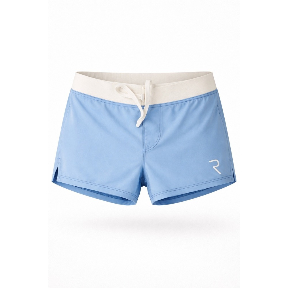 Vintage Rufskin Men's Small Blue Stretchy Shorty Booty Swimwear Beach Shorts
